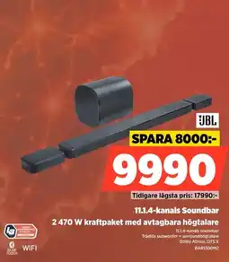 Power Jbl 11.1.4-kanals soundbar erbjuda