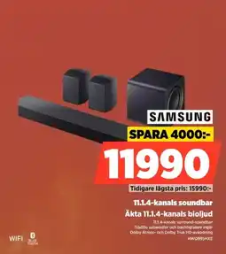 Power Samsung 11.1.4-kanals soundbar erbjuda