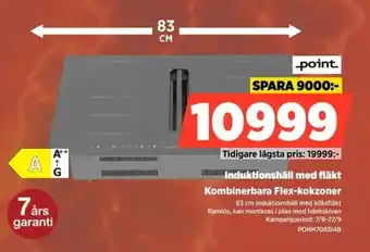 Power Point induktionshäll med fläkt erbjuda