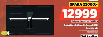 Power Miele induktionshäll med inbyggd fläkt erbjuda