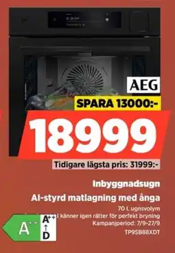 Power Aeg inbyggnadsugn erbjuda