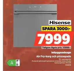 Power Hisense inbyggnadsugn air fry-korg och pizzaspade erbjuda