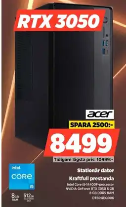 Power Acer stationär dator erbjuda