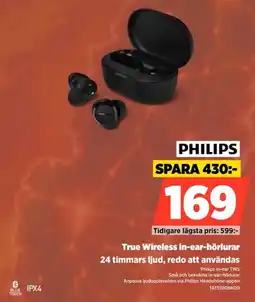 Power Philips True Wireless in-ear-hörlurar erbjuda
