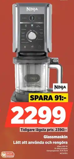 Power Ninja glassmaskin erbjuda