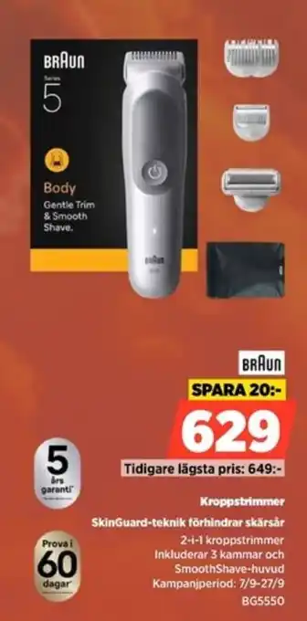 Power Braun kroppstrimmer erbjuda