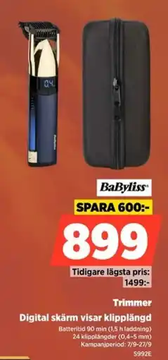 Power BabyLiss trimmer erbjuda