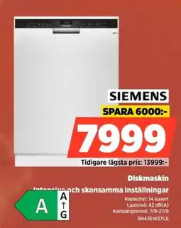 Power Siemens diskmaskin erbjuda