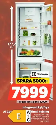 Power Electrolux integrerad kyl/frys erbjuda