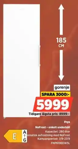 Power gorenje Frys erbjuda