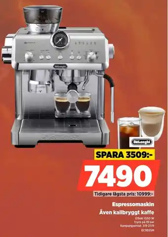 Power DeLonghi espressomaskin erbjuda