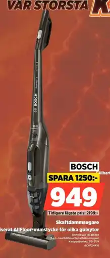 Power Bosch skaftdammsugare erbjuda