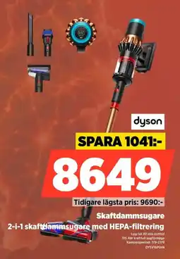 Power Dyson 2-i-1 skaftdammsugare med HEPA-filtrering erbjuda