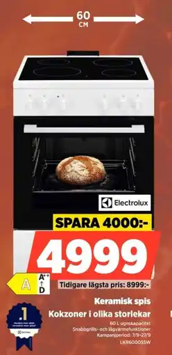 Power Electrolux keramisk spis erbjuda