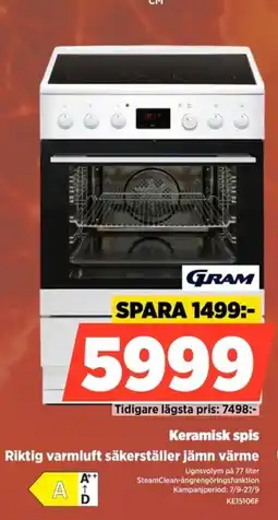 Power Gram keramisk spis erbjuda