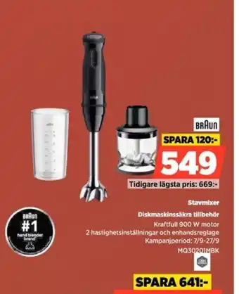 Power Braun stavmixer erbjuda