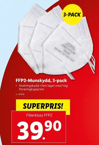 FFP2 Munskydd, 3-pack