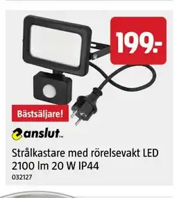 Jula Strålkastare med rörelsevakt LED 2100 lm 20 W IP44 erbjuda