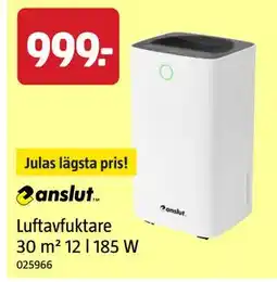 Jula Luftavfuktare 30 m² 12 l 185 W erbjuda