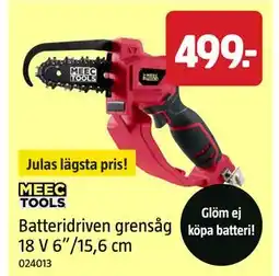 Jula Batteridriven grensåg 18 V 6”/15,6 cm erbjuda
