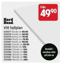 Jula Vitt hyllplan erbjuda