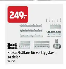Jula Krokar/hållare för verktygstavla 14 delar erbjuda