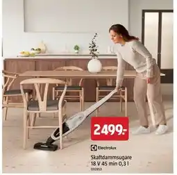 Jula Skaftdammsugare 18 V 45 min 0,3 l erbjuda