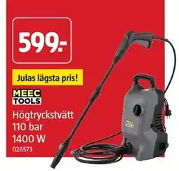 Jula Högtryckstvätt 110 bar 1400 W erbjuda