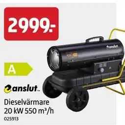 Jula Dieselvärmare 20 kW 550 m³/h erbjuda