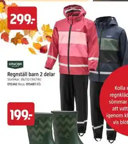 Jula Regnställ barn 2 delar erbjuda