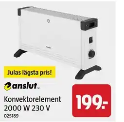 Jula Konvektorelement 2000 W 230 V erbjuda