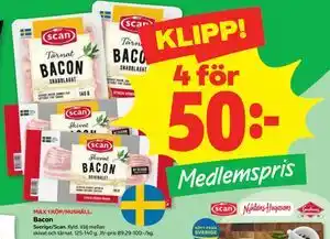 Bacon, Medlemspris