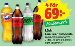 Stora Coop Läsk, Medlemspris erbjuda