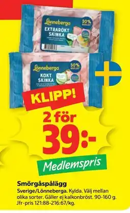 Stora Coop Smörgåspålägg, Medlemspris erbjuda