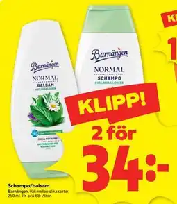 Stora Coop Schampo/balsam erbjuda