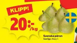 Stora Coop Svenska päron erbjuda