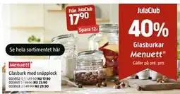Jula Glasburk med snäpplock, Medlemspris erbjuda