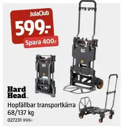 Jula Hopfällbar transportkärra 68/137 kg, Medlemspris erbjuda