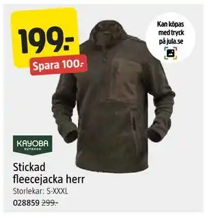 Stickad fleecejacka herr