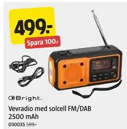 Jula Vevradio med solcell FM/DAB erbjuda