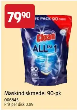 Jula Maskindiskmedel 90-pk erbjuda