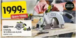 Jula Cirkelsåg 18 V Ø165 mm 4,0 Ah erbjuda