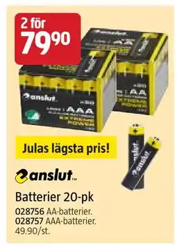 Jula Batterier 20-pk erbjuda