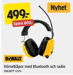 Jula Hörselkåpor med Bluetooth och radio erbjuda