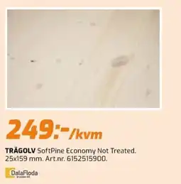 Bolist DalaFloda Trägolv SoftPine Economy Not Treated erbjuda