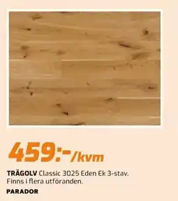 Bolist Parador trägolv classic 3025 eden ek 3-stav erbjuda