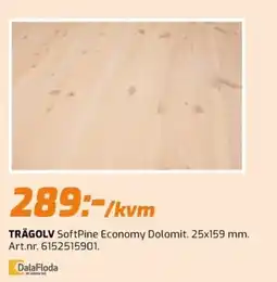 Bolist DalaFloda Trägolv SoftPine Economy Dolomit erbjuda
