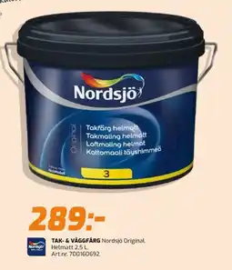 Bolist Nordsjö TAK- & VÄGGFÄRG Original erbjuda