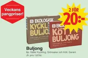 Matöppet Buljong erbjuda