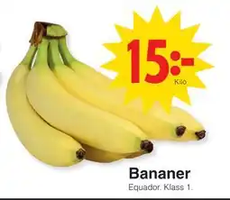 Matöppet Bananer erbjuda